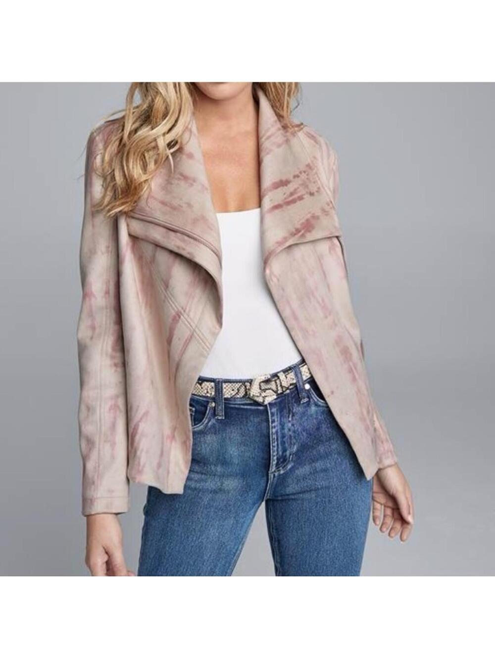 Venus Tie Dye Faux Suede Jacket - Picture 1 of 8